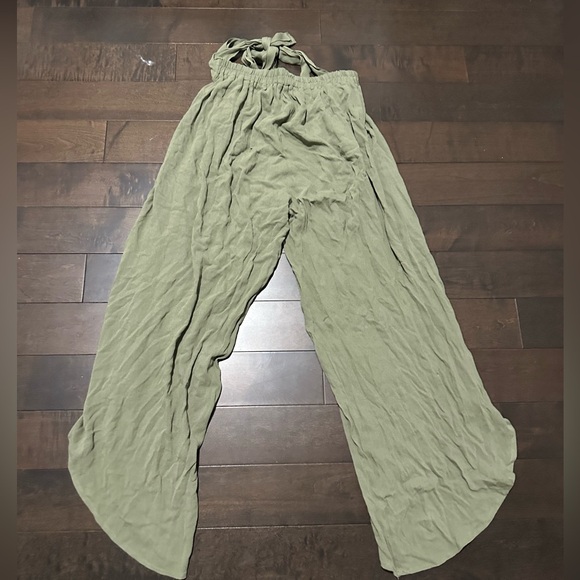 Lock & Key - Women's Army Green Open Side Culottes - Size Small - Picture 4 of 10